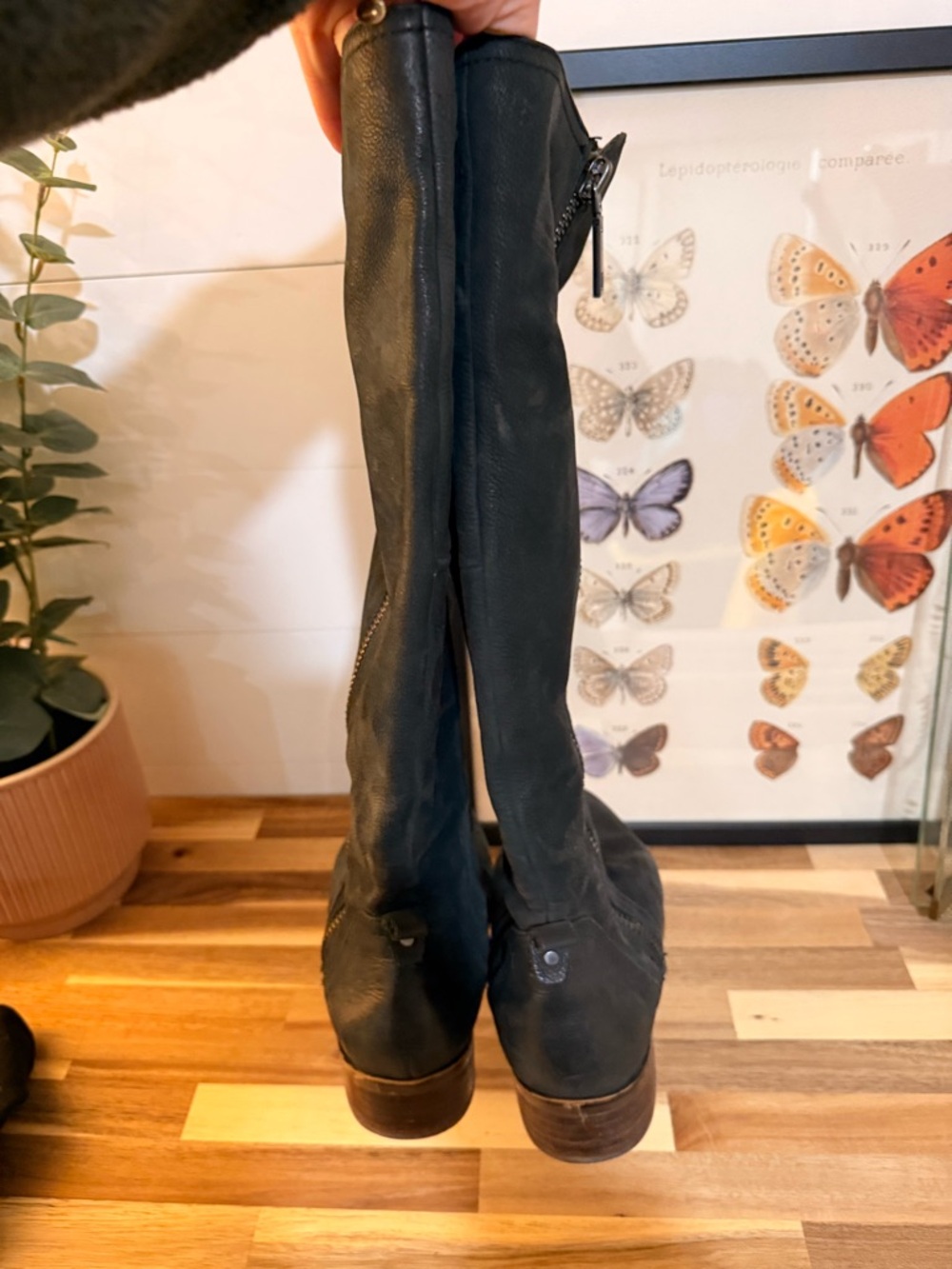 Aldo Black Zip-Detail Boots - Picture 2 of 5